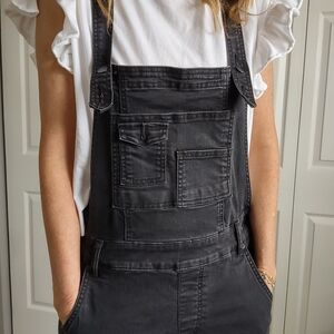 Free People washed denim overalls